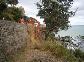 Drilling Through Failed Gabions With Temporary Casing